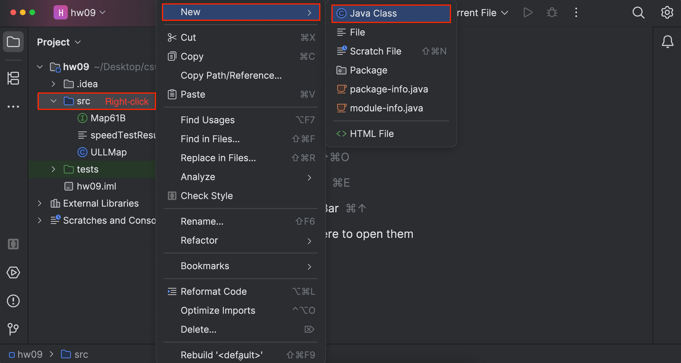 New Java Class